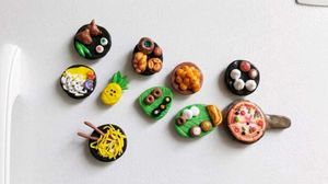 10 Miniature Food fridge magnet