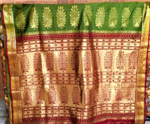Peacock Design Saree With Stitching Blouse