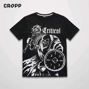 CROPP 'Critical' Dark Fantasy Skull Graphic Tee
