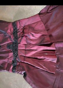 Elegant Burgundy Gown