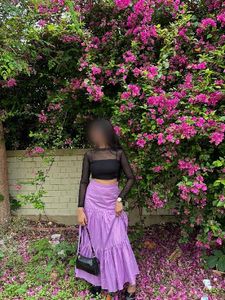 Bohemian Purple tiered skirt