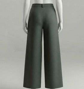 Classic Black Pleated Wide-Leg Pants