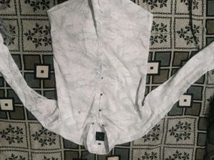 Men's White Printed Shirt