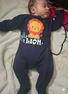 0-3months summer  'Little Lion'  Rompers