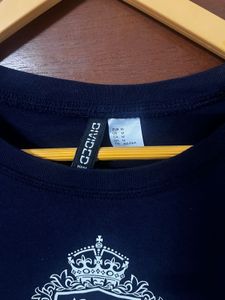 h&amp;m new Navy Blue Graphic T-Shirt