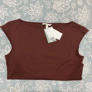 H&amp;M Brown Cap Sleeve Bodysuit