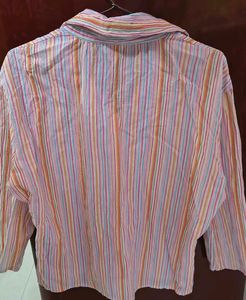 Striped Button-Up Top