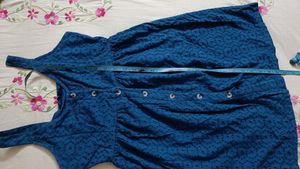 Chic Blue Button-Up Dress