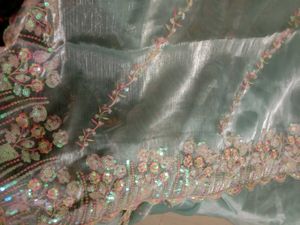 Embellished Organza Saree with Blouse piece
