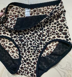 unused Leopard Print High-Waisted Shapewear Briefs