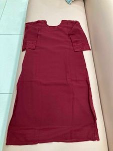 Elegant Maroon Embroidered Dress