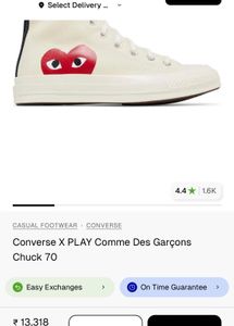 Converse X PLAY Comme Des Garcons Chuck 70