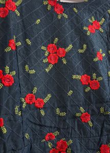 Dark Floral Print Gown with leggings