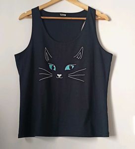 Cute Cat Face Tank Top