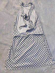 Polka Dot Halter Neck Dress