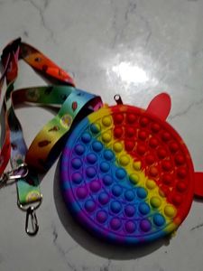 Rainbow Bunny Pop-It Purse