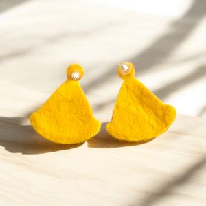 Pizza Slice Beaded Earrings