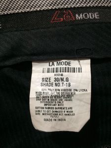 La Mode Men Black Regular Fit Formal Trouser