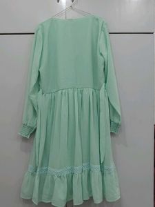 Mint Green Lace Detail Dress