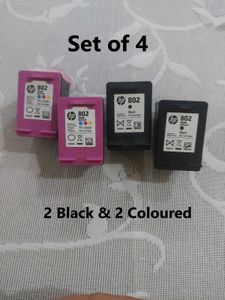 HP 802 Ink Cartridges - Set of 4
