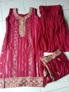 Suit -shirt+Sharara+Dupatta
