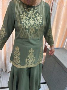 Elegant Olive Kurta Set new without tag