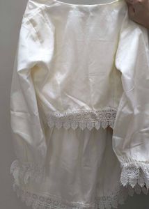 White Lace Trim Crop Top and Shorts Set