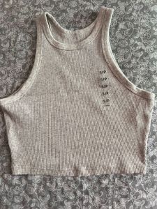 Ribbed Knit Crop Tank Top