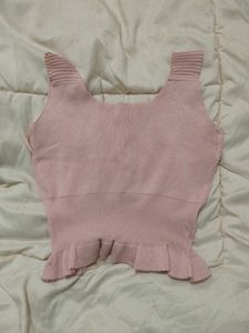 Chic Pink Button-Up Knit Top