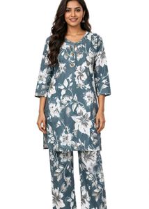 Floral Print Kurta