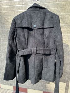 Sparkly woolen pea coat