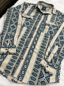 Black Bird Patterned Shirt