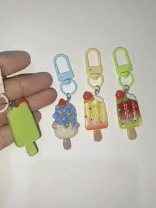 Cute Ice Cream Keychain Set