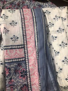 Beautiful Straight Suit With Embroidered Yoke