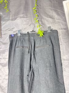 NEXT Comfortable Grey Linen Blend Pants