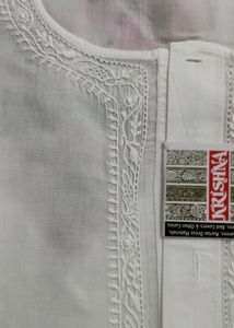 Authentic Lucknowi Gents Kurta In White Colour