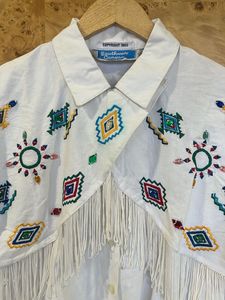 Fringed Embroidered Shirt