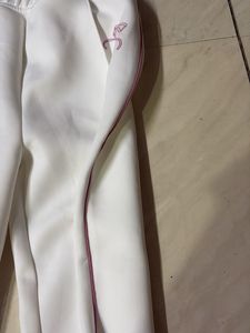 Bow White Casual Pants