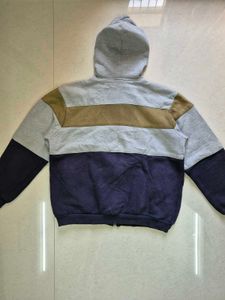 Color Block Zip-Up Hoodie