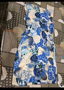 Butterfly Print Midi Dress