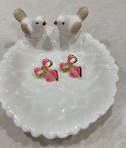Cute Blue Bow Earrings 🎀