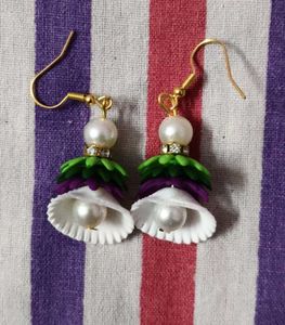 Pearl Necklace &amp; Shell Earrings Set