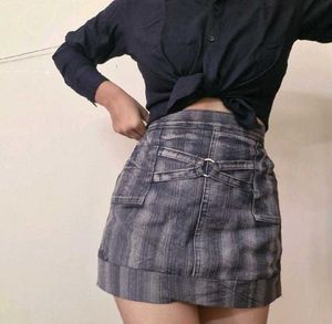 Denim Mini Skirt
