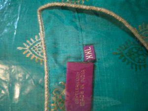 Green Kurta with Gold Print