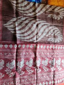 organza Saree with Floral Motifs