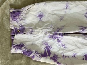 Tie-dye high-waisted pants