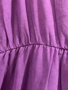 Flowy Purple Ruffled Sleeve Dress