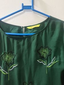Elegant Green Kurta Set with Palazzo