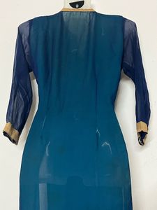Designer Embroidered Teal Kurta