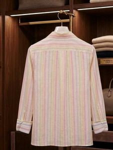 Pastel Striped Button-Up Tunic Top